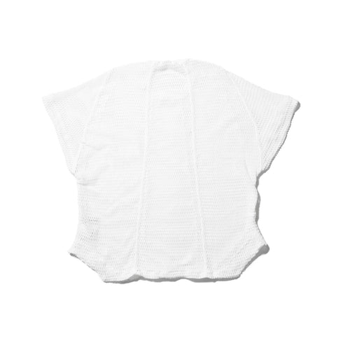 818KNM3-WHITE / メッシュシームドカイトニット - JULIUS